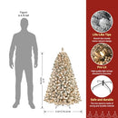 SHareconn 4ft Prelit Snow Flocked Holiday Christmas Tree, 4FT, White - Brand New