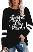 Women's Funny Thankful Greatful Blessed Costume Pullover Long Sleeve TAF XL - Brand New