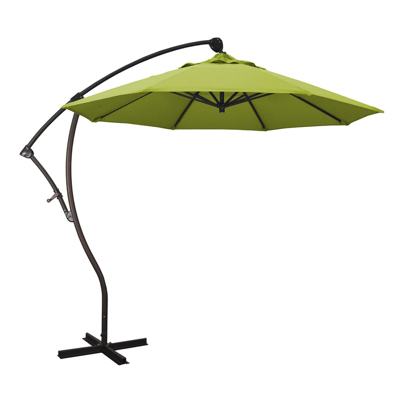 CALIFORNIA UMBRELLA 9' ROUND ALUMINUM CANTILEVER UMBRELLA BA908117-F55 - KIWI - Like New