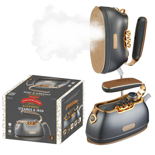 SALAV Retro Edition Duopress Handheld Garment Steamer and Iron, IS-900-TITANIUM - Like New
