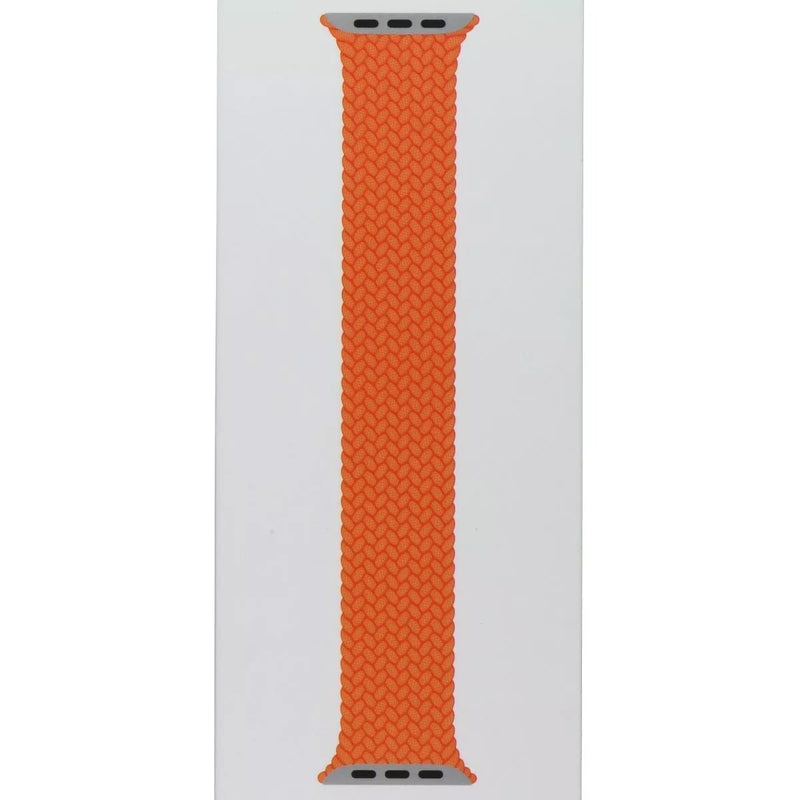APPLE BRAIDED SOLO LOOP BAND 41MM - SIZE 4 - BRIGHT ORANGE - Brand New