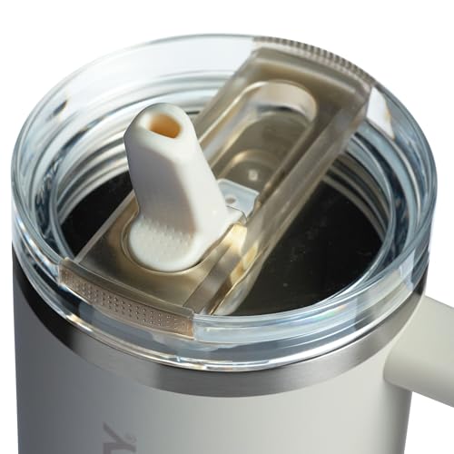 STANLEY QUENCHER PROTOUR FLIP STRAW TUMBLER WITH LID BUILT-IN STRAW - CREAM - Like New