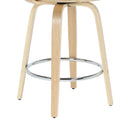 ARMEN LIVING DAXTON MID-CENTURY SWIVEL BAR STOOL - SINGLE  - CAMEL/ OAK - Brand New