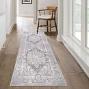 famibay 2x6 Hallway Runner Rug Rubber Backing Washable Non Slip Soft - Grey - Brand New