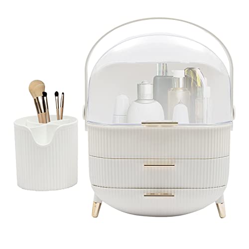 Ceraburet Makeup Organizer Storage Box Dustproof Lid Decorative - Scratch & Dent