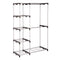 HONEY-CAN-DO WRD-02124 DOUBLE ROD FREESTANDING CLOSET 45L X 19W X 68H - CHROME - Like New