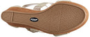 F6474S1 Dr. Scholl's Women's Barton Wedge Sandal Grey Snake Print Size 7.5 - Like New
