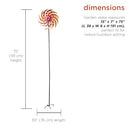 Alpine Corporation 75" Tall Outdoor Dual Metal Garden Wind Kinetic Spinner - Brand New
