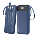 PENAOVER CHARGER 10000MAH POWER BANK BUILT IN CABLE 5 OUTPUT 2 INPUT TW1016 NAVY - Like New