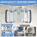 Upgraded 500lb Padded Toilet Seat Riser, Adjustable Height & Width for Seniors - Brand New