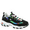 SKECHERS D'LITES SUMMER FIESTA SNEAKER - SIZE WOMEN 7 (AU/UK W4) - BLACK MULTI - Brand New