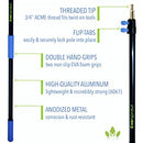 EVERSPROUT 5'-12' ALUMINUM TELESCOPIC EXTENSION POLE - BLACK/BLUE - Brand New