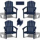 NEVILYWOOD STACKABLE ADIRONDACK CHAIR ALL-WEATHER HDPE OUTDOOR PATIO NAVY - Like New