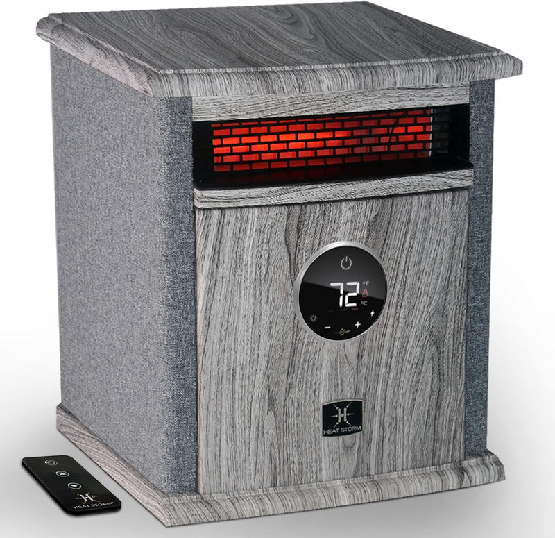 Heat Storm HS-1500-ILODG Cabinet Heater, 15" H x 13.5" W x 11" D - GRAY - Like New