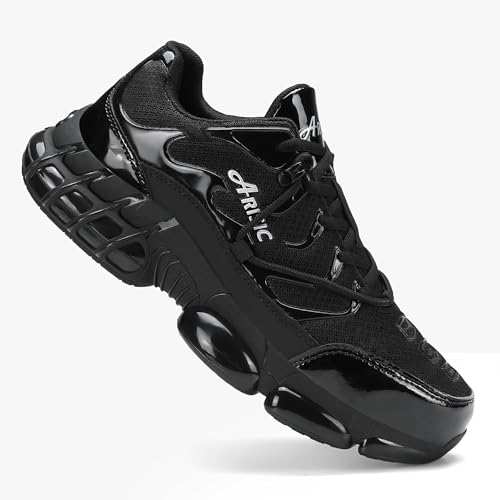 ARISIC STEEL TOE MEN'S LIGHTWEIGHT TENNIS WORK SHOES, SIZE 7.5, BLACK - Like New