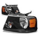 Auto Dynasty Headlights 04-08 Ford F-150 Lincoln Mark LT, Black Amber - Brand New