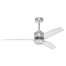 Home Accessories Murdo Sleek Modern 3-Blade LED Lighted Ceiling Fan - Chrome - Brand New