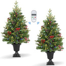 Alupssuc 3ft Prelit Artificial Christmas Tree, Set of 2, LED Lights, 3 FT - Brand New