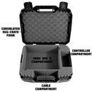 CASEMATIX Travel Case Compatible Xbox One X Hard Shell Carrying Case - Black - Brand New