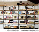 Industrial Wall Mounted Pipe Shelf/Shelving/Bookshelf/Bookcase Brackets - Brand New