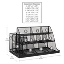 MIND READER CUP AND CONDIMENT STATION KITCHEN METAL MESH - BLACK METAL - Like New