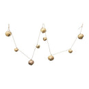Creative Co-Op Metal Jingle Bell Garland, Gold Finish - Brand New
