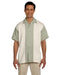 HARRITON M575 MEN'S TWO-TONE BAHAMA CORD CAMP SHIRT SIZE 2XL - GREEN MIST/CREME - Like New