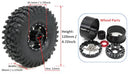 HOBBYSOUL RC 1.9 TIRES HEIGHT 120MM TIRES ALUMINUM 4 PACK BLACK - 1.9" - Like New