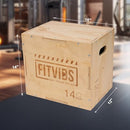 Fitvids 3-in-1 Wooden Plyo Box Jump Box for Home Gym and Outdoor Workouts - Brand New