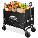 LASHAKE COLLAPSIBLE FOLDABLE WAGON, LARGE CAPACITY HEAVY DUTY WAGON Cart -BLACK - Brand New