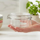 BLUESKY TRADING MINIWARE 10 OZ FLAT MASON JAR 4″ X 2.5″ 24 COUNT BT-2464 - CLEAR - Brand New