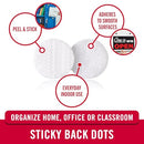 VELCRO BRAND DOTS WITH ADHESIVE WHITE 200 PK 3/4" CIRCLES STICKY BACK - WHITE - Brand New