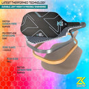 ZEKA PRO T700 RAW CARBON FIBER PICKLEBALL PADDLE 16MM CORE - BLACK/GRAY - Like New