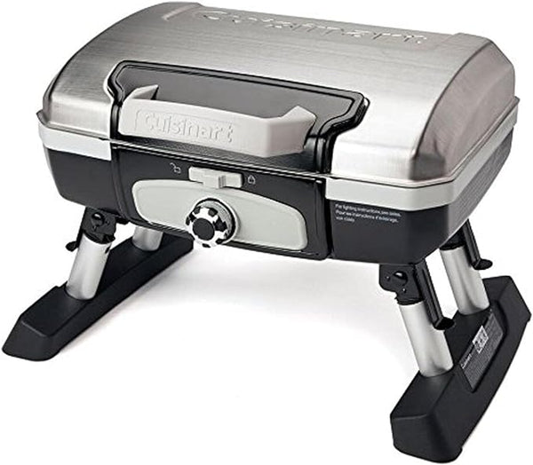 Cuisinart CGG-180TS Petit Gourmet Portable Tabletop Gas Grill - Stainless Steel Like New