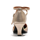 Dress First Womens Latin Dance Shoes Closed Toe Ballroom Pumps Champagne Size 36 - Brand New