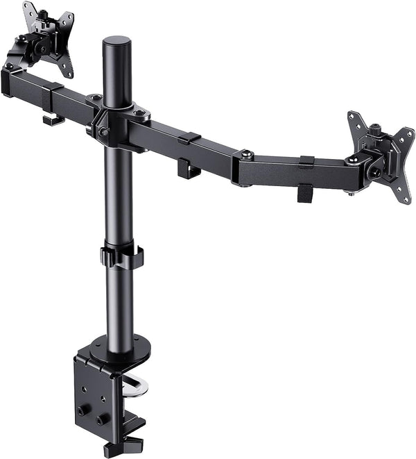 ErGear Dual Monitor Desk Mount Fully Adjustable Dual Monitor Arm EGCM1 - Black Like New