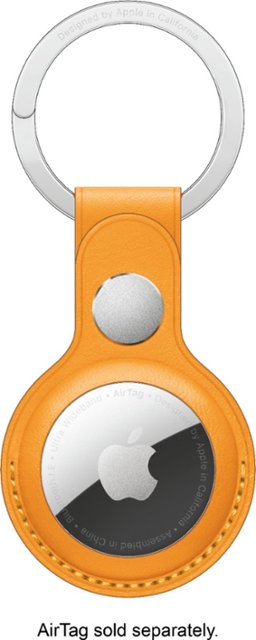 Apple AirTag Leather Key Ring MM083ZM/A - California Poppy - Like New