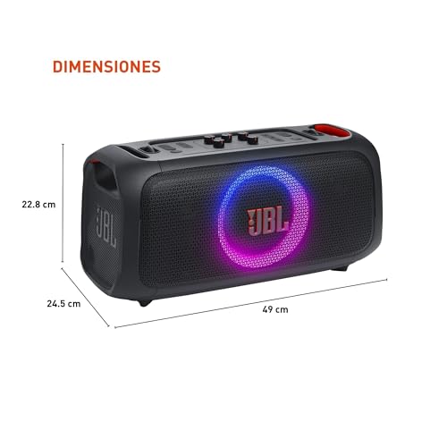 JBL PARTYBOX ON-THE-GO ESSENTIAL PORTABLE PARTY SPEAKER BUILT-IN LIGHTS - BLACK - Like New