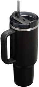 STANLEY QUENCHER H2.0 TUMBLER WITH HANDLE, STRAW 40 OUNCE - BLACK 2.0 - Brand New