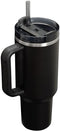 STANLEY QUENCHER H2.0 TUMBLER WITH HANDLE, STRAW 40 OUNCE - BLACK 2.0 - Brand New