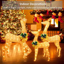 3 Piece Christmas Lighted Reindeer Decorations B0B79LM8RP - Brand New