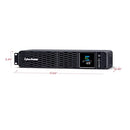 CYBERPOWER CP1500PFCRM2U PFC SINEWAVE UPS BATTERY BACKUP 1500VA/1000W - BLACK - Like New