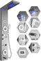 ELLO&ALLO Shower Panel Tower System LED Waterfall Massage - - Scratch & Dent