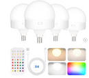 YOCHOICE 4-PACK E12 RECHARGEABLE BATTERY OPERATED LIGHT BULB - Scratch & Dent