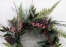 Jack Frost at Your Door Wreath Pine Cones 20 Inch Winter Wreath Front Door - Brand New