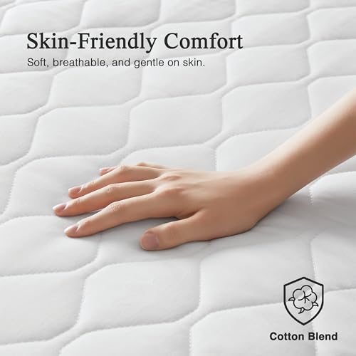 BEAUTYREST COTTON BLEND HEATED MATTRESS PAD SECURE COMFORT TECHNOLOGY - WHITE - Brand New
