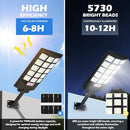 BRIGHTEVER SOLAR STREET LIGHTS OUTDOOR, 25000LM 8500K, 800W 2PACK - BLACK - Like New