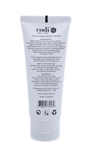 CODI NOURISHING HAND & BODY OLIVE LOTION 100ML/ 3.3 OZ BY CODI - WHITE - Brand New