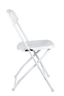 CHIVARI FOLDING CHAIR (STEEL-POLY CHAIR) BY CHIVARI CFPW-CX-T 10 PACK - WHITE - Like New
