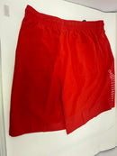 JUMP START MEN'S PERFORMANCE TRAINING SHORTS ZIPPER POCKETS - SIZE: MEN M - RED - Brand New